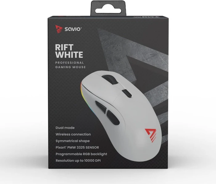 Savio Rift White Gaming Mouse weiß, USB