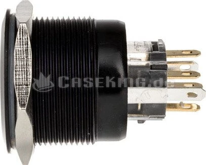 DimasTech Blackline Dot Druckschalter, Ø19mm, schwarz
