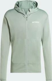 adidas Terrex Xperior Light Fleece Hooded Jacke silver green (Herren)