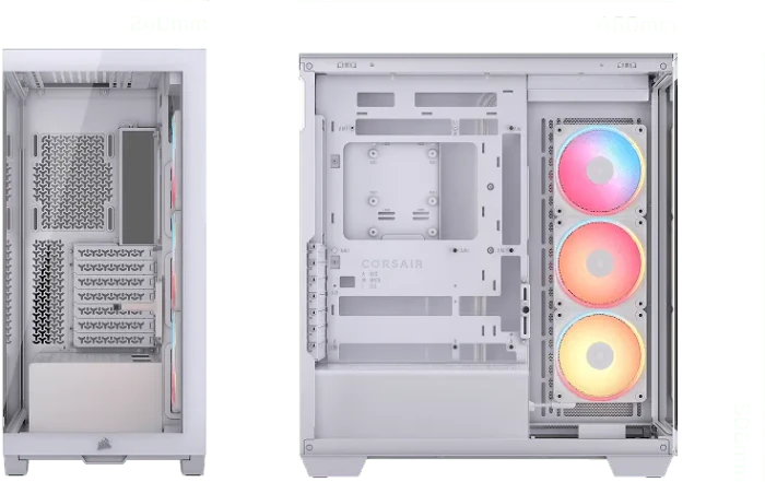 Corsair 3500X LX-R RGB iCUE LINK, weiß, Glasfenster