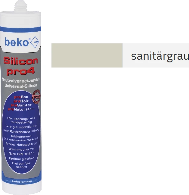 beko Silikon pro4 Premium Universal Silikonkleber sanitärgrau, 310ml