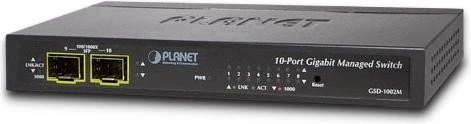 Planet GSD Desktop Gigabit Managed Switch, 8x RJ-45, 2x SFP, PoE PD