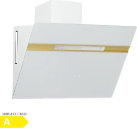 Klarstein Alina 60 Wand-Dunstabzugshaube weiß/antikgold-metallic