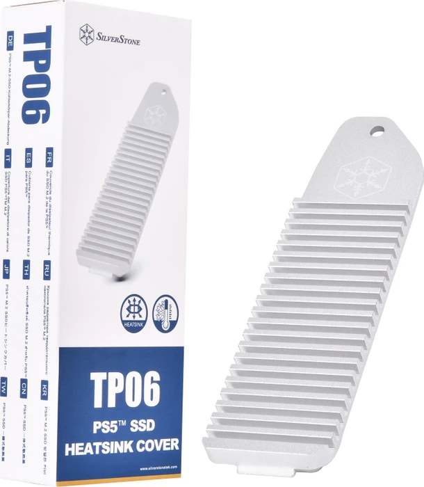 SilverStone TP06 PS5 SSD Heatsink Cover, M.2 SSD Kühlkörper-Abdeckung für PlayStation 5