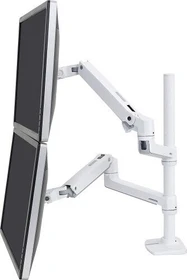 Ergotron LX Dual Stacking Arm für Tischmontage weiß