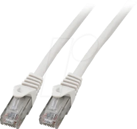 EFB Elektronik CCA Patchkabel, Cat6, U/UTP, RJ-45/RJ-45, 10m, weiß