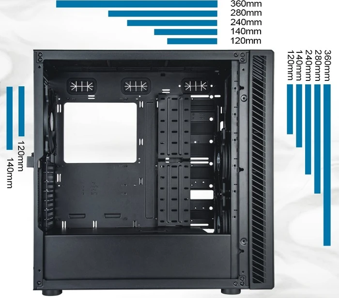 SilverStone Seta Q1, schwarz, schallgedämmt