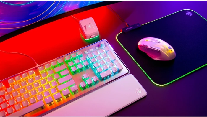 Roccat Vulcan II, LEDs RGB, weiß/silber, TITAN II BROWN, USB, DE
