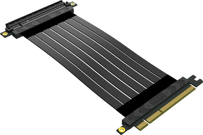 Akasa Riser Black X2 Mark IV Riser Card Cable, gerade, PCIe 4.0, 200mm