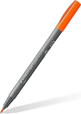 Staedtler pigment brush pen 371 orange