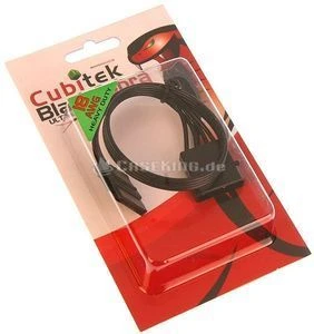 Cubitek Black Cobra Series 4-Pol Molex zu SATA Adapter 30cm, schwarz