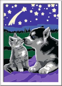 Ravensburger Malen nach Zahlen Hund und Katze