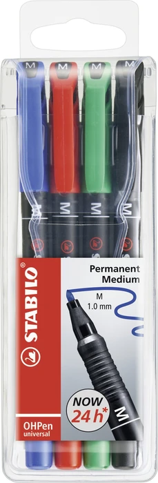 STABILO OHPen universal permanent M sortiert, 4er-Set
