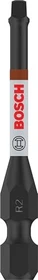 Bosch Professional PRO Robertson Impact Innenvierkant Bit 1/4", R2x55mm, 5 Stück