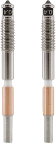 QIDI Druckdüse Bimetal für Q2 2er-Set, 0,4 mm (2 Stk), 1.75mm, 0.4mm, 2er-Pack