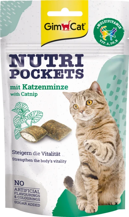 Gimborn GimCat Nutri Pockets - MultiVitamin & Katzenminze, 180g (3x 60g)