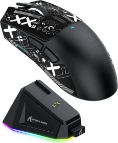 Attack Shark X11 Wireless Gaming Mouse schwarz, inkl. Grip Tape, USB/Bluetooth