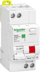 Schneider Electric FI/LS-Schalter Resi9 1P+N, 16A, B-Char., 30mA, Typ F, 6kA