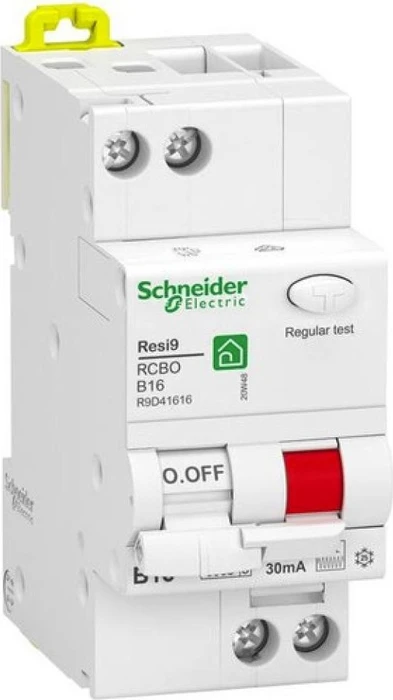 Schneider Electric FI/LS-Schalter Resi9 1P+N, 16A, B-Char., 30mA, Typ F, 6kA