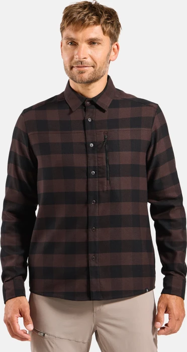 Odlo Halden Hemd langarm black/fudge (Herren)