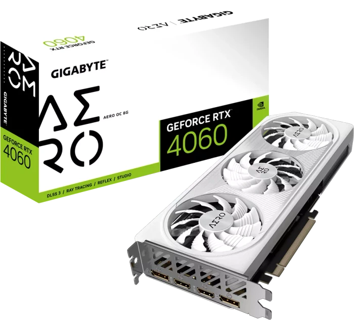 GIGABYTE GeForce RTX 4060 Aero OC 8G, 8GB GDDR6, 2x HDMI, 2x DP