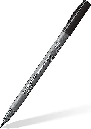 Staedtler pigment brush pen 371 hellschwarz, 10er-Pack