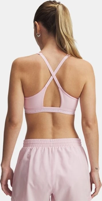 Under Armour Crossback Low Sport-BH prime pink/white (Damen)
