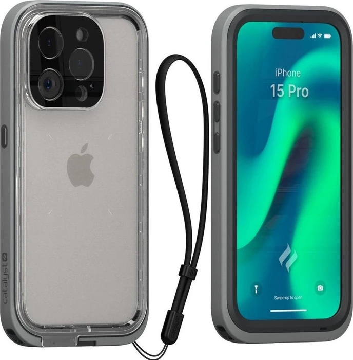 Catalyst Total Protection Case für Apple iPhone 15 Pro Titanium Gray