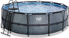 Exit Toys Stone Frame Pool mit Sandfilterpumpe rund 427x122cm