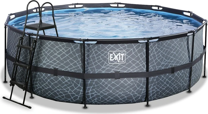 Exit Toys Stone Frame Pool mit Sandfilterpumpe rund 427x122cm