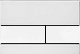 TECE TECEsquare WC-Betätigungsplatte Glas für Zweimengentechnik 220x150x11mm glas weiß glänzend