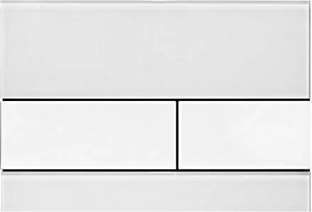 TECE TECEsquare WC-Betätigungsplatte Glas für Zweimengentechnik 220x150x11mm glas weiß glänzend