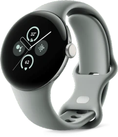 Google Pixel Watch 2 (LTE) Champagne Gold mit Sportarmband Hazel