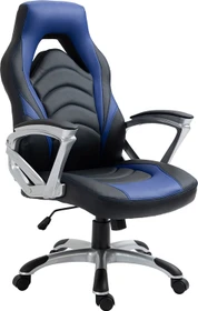 CLP Foxton Kunstleder Gamingstuhl, schwarz/blau