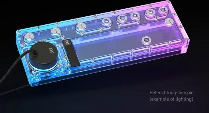 Alphacool Core Distro Plate 360 Links V.2 mit VPP, Verteilerplatte mit Pumpe