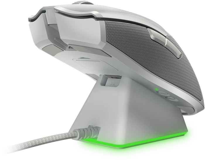 Razer Viper Ultimate mit Ladestation, Mercury White, USB