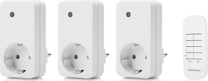 Smartwares Funksteckdose mit Fernbedienung, 1000W, Funksteckdose, 3er-Pack