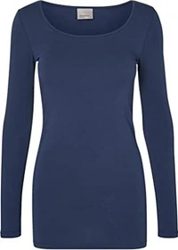 Vero Moda Maxi Shirt langarm black iris (Damen)