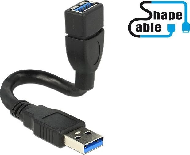 DeLOCK USB-A 3.0 Verlängerungskabel, 0.15m