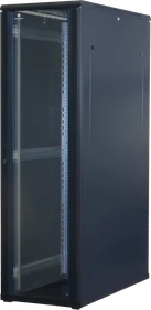 Rockstable 19" Serverschrank 42HE, Sicherheitsglastür, IP2X, schwarz, 1200mm tief