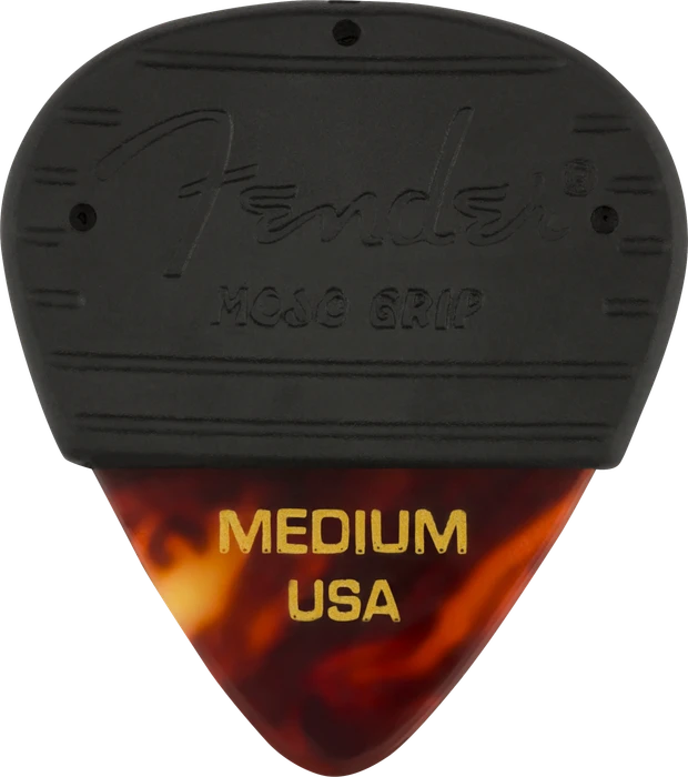Fender Mojo Grip Celluloid Picks, Tortoise Shell Medium, 3-Pack