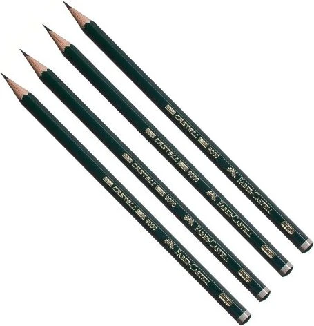Faber-Castell Castell 9000 Bleistift H graphit, grün