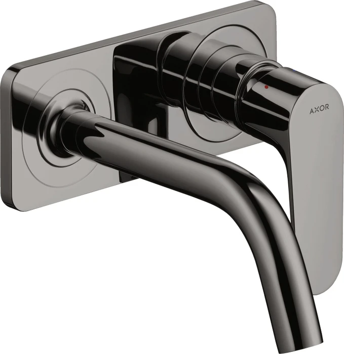 Hansgrohe Axor Citterio M Waschbeckenarmatur mit Platte 167mm polished black chrome