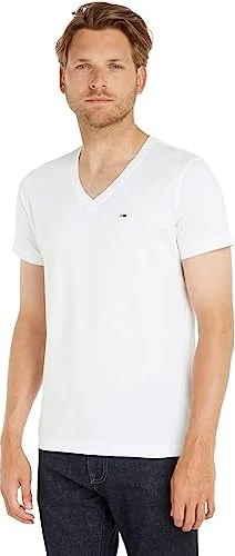 Tommy Hilfiger V-Neck T-Shirt kurzarm classic white (Herren)