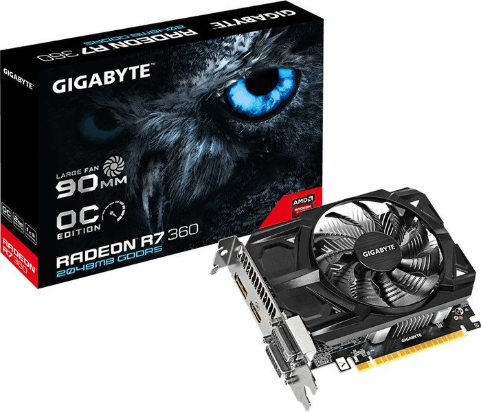 GIGABYTE Radeon R7 360 OC (Rev. 2.0), 2GB GDDR5, 2x DVI, HDMI, DP