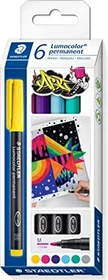 Staedtler Lumocolor 317 permanent ART sortiert, 6er-Set, Kartonbox