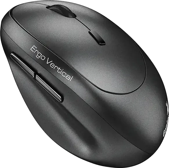 Genius Ergo 8350S Wireless Vertical Ergonomic Silent Mouse dunkelgrau, USB/Bluetooth