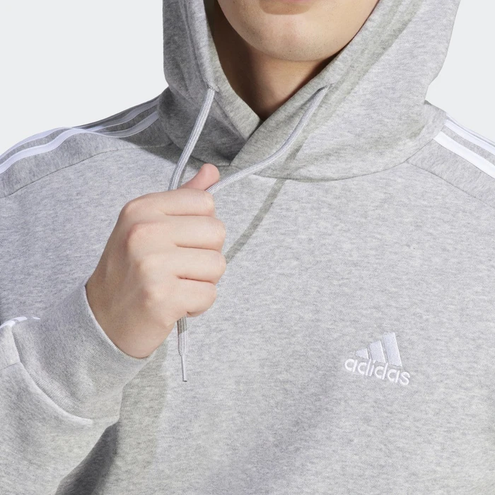 adidas Essentials 3-Streifen Hoodie medium grey heather (Herren)