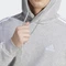 adidas Essentials 3-Streifen Hoodie medium grey heather (Herren) Vorschaubild