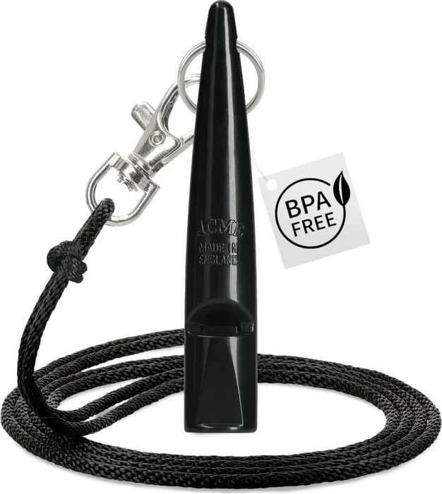 ACME Hundepfeife No. 211.5, Frequenz 5.2kHz/90dB, mit Pfeifenband, schwarz